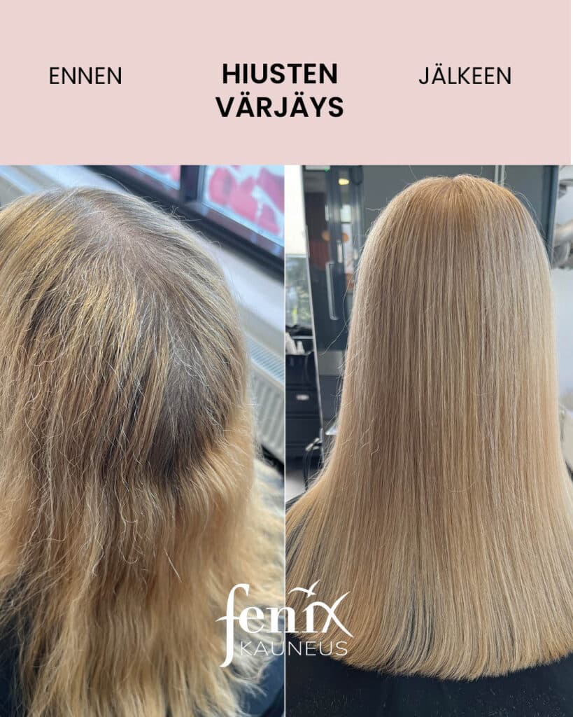 Hiusten blondaus ja leikkaus, upea uplifting hiuksille.