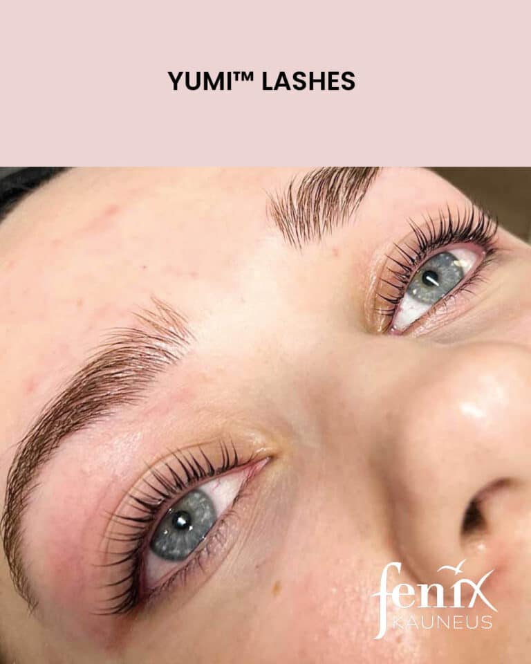 Ripset jalkeen Yumilashes ripsien kestotaivutushoidon.