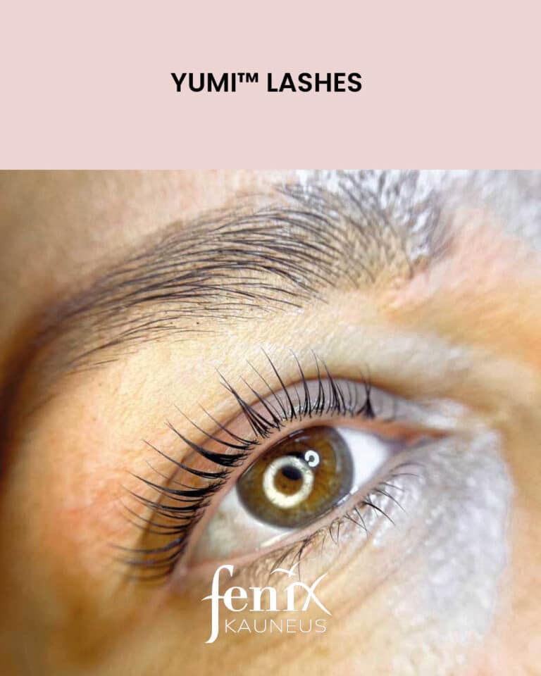 Yumilashes lahikuvassa, ruskeat upeat silmat.