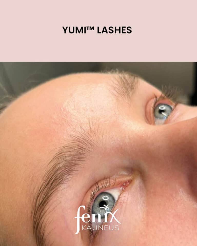 YumiLashes ripsien kestotaivutus jalkeen.