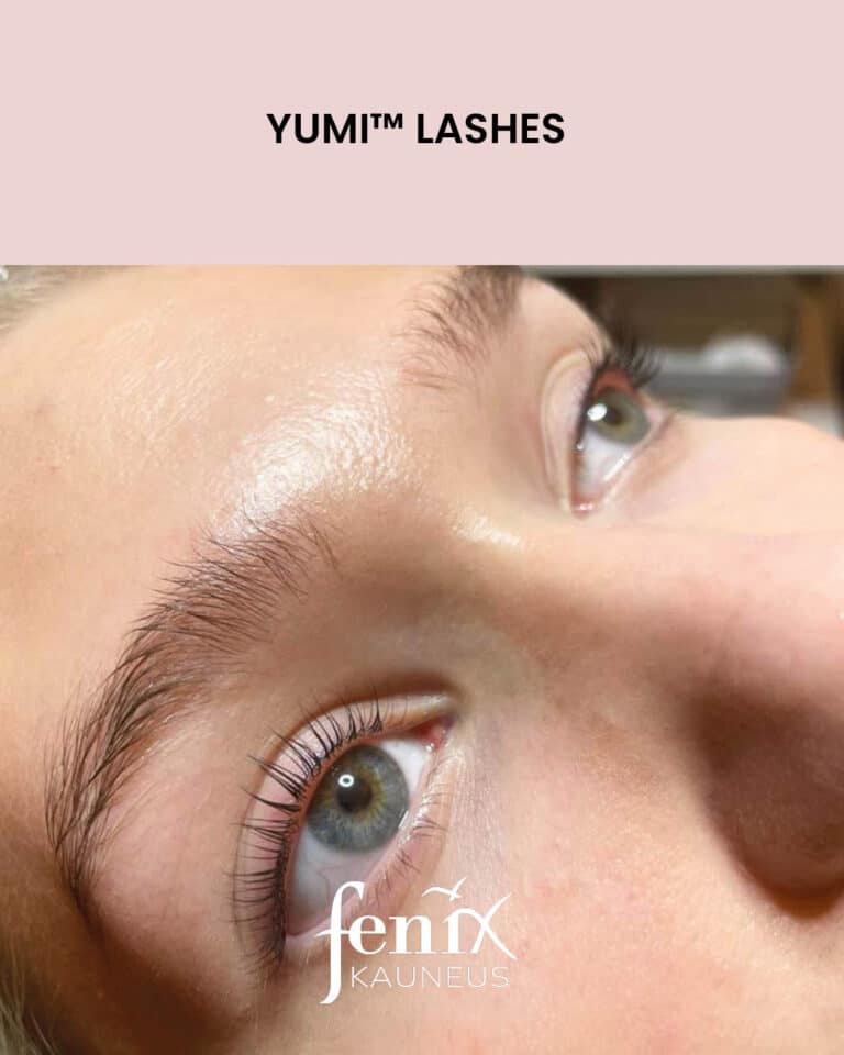 YumiLashes ripsien kestotaivutus jalkeen.