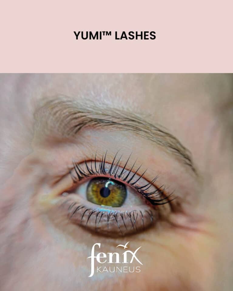 Ripset YumiLashes lashlifthoidon jalkeen.
