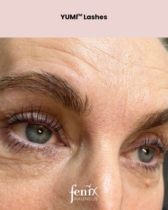 Yumi ripsien kestotaivutus jalkeen hoidon.