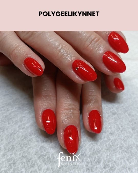 Upeat punaiset glitteri rakennekynnet.