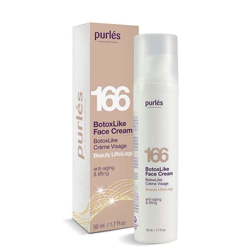 Purlés ihonhoitosarjan tuote numero 166, kiinteyttava kasvovoide botoxlike face cream.